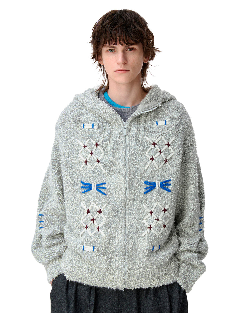 ADER ERROR-KNIT ZIP UP PRODUCT 32-BO01FWKT0704GR – HEADQUARTER