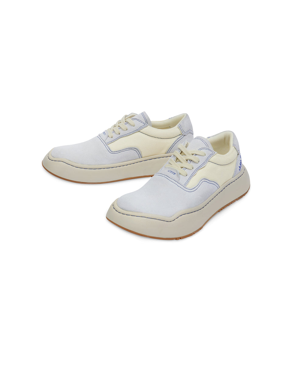 【関税込み】Sneakers - Ader Error - Leather - White Off-White Paneled Sneakers by ADER error on Sale