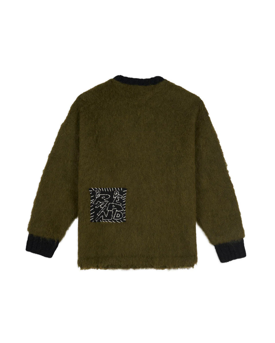 BRAIN DEAD-VISION BOXY KNIT SWEATER-BDF25O12004579GR27