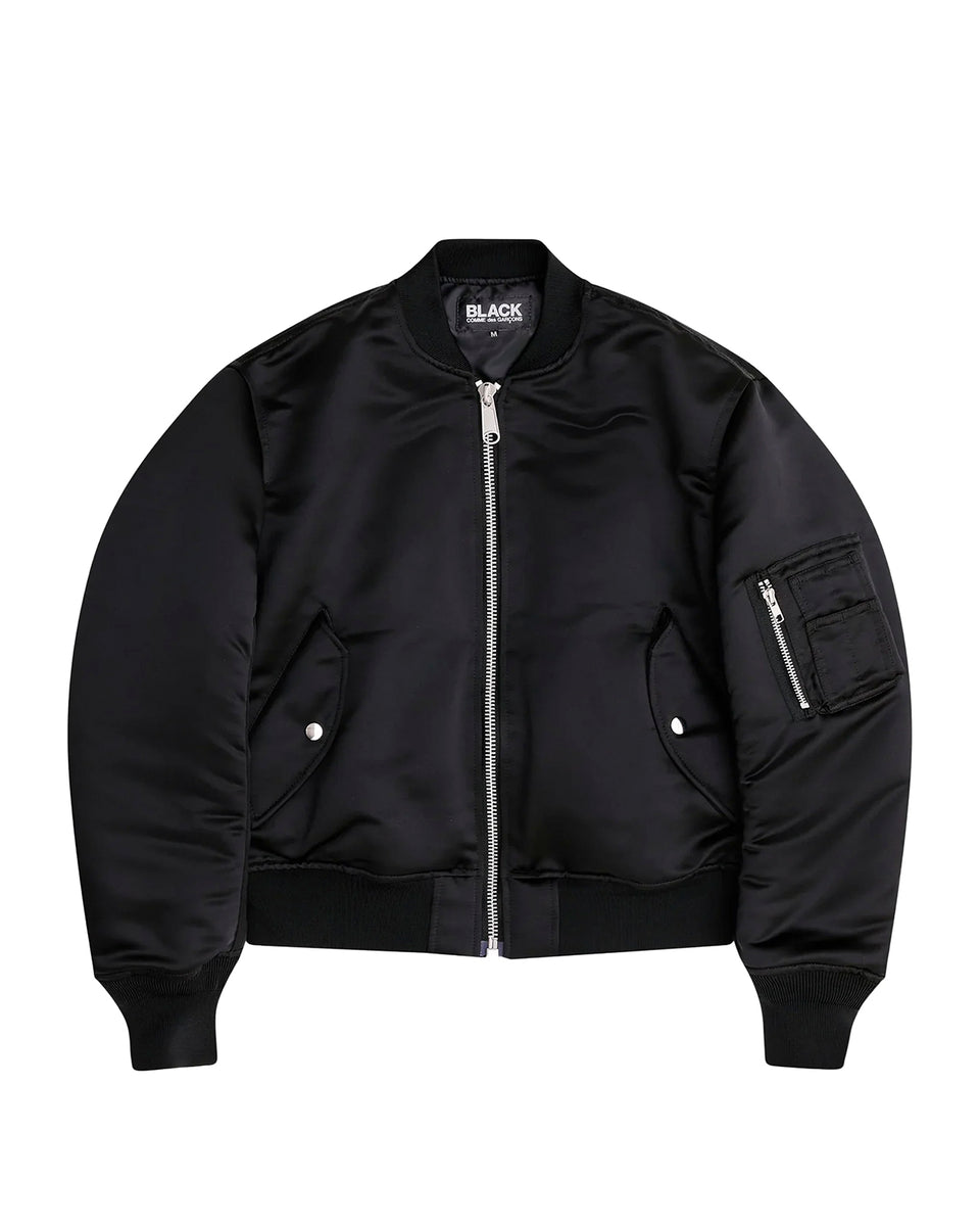 CDG BLACK-REVERSIBLE FRILLED BOMBER JACKET-1O-J014-052-1