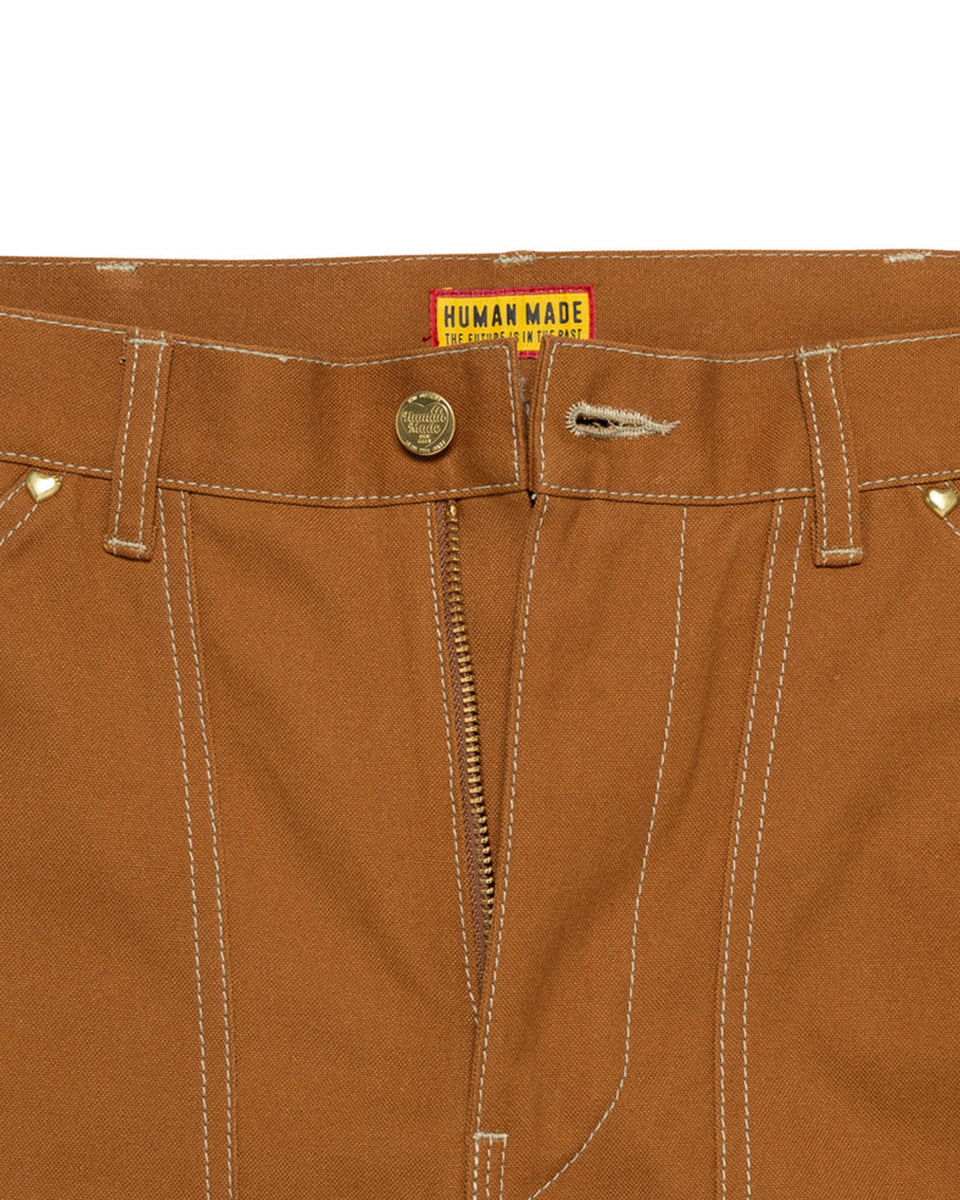 パンツ HUMAN MADE WASHED DUCK WORK PANTS HUMAN MADE Washed Duck Work Pants in Light Brown | SVD USA
