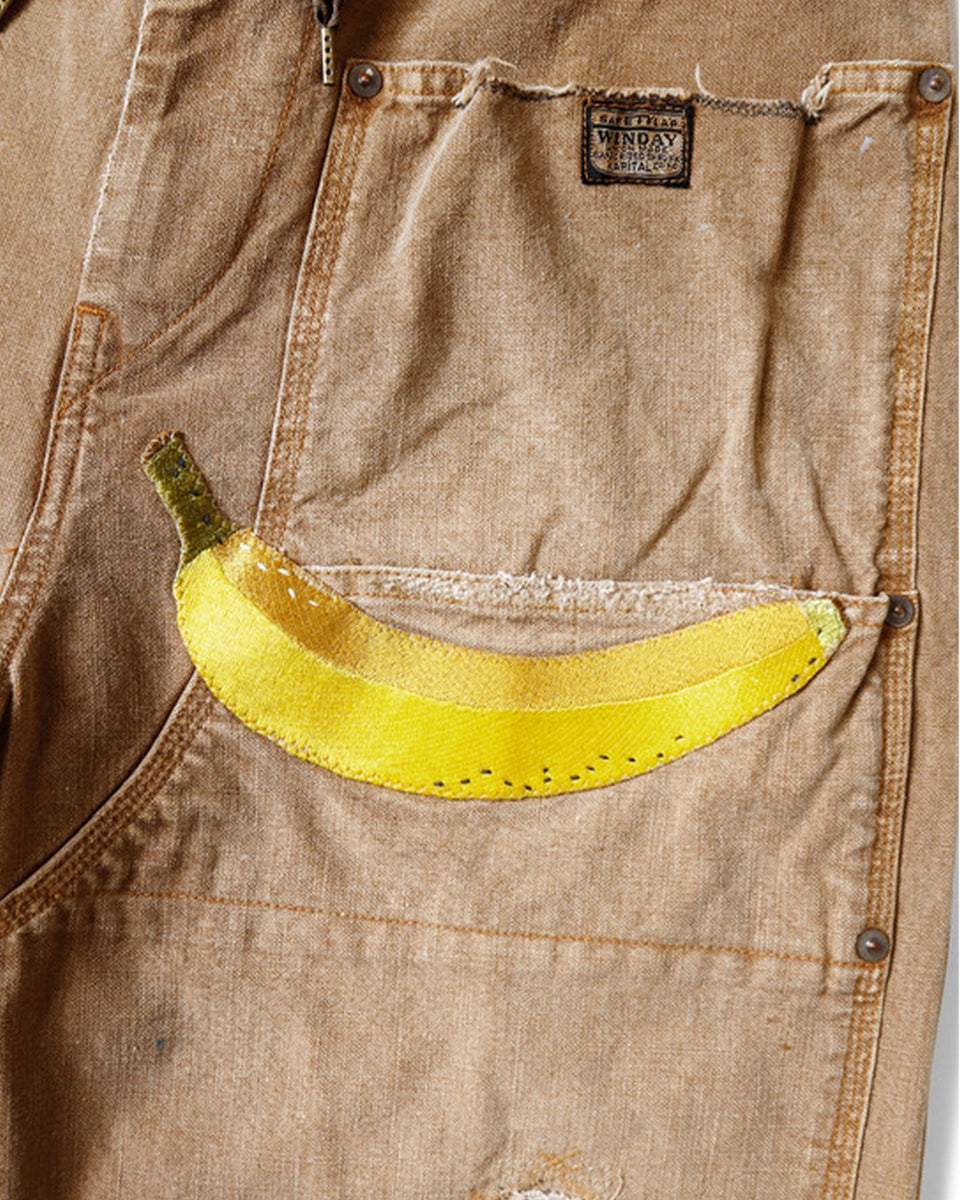 Kapital Heather canvas Ortega overalls pants