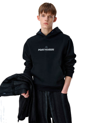 ADER ERROR-POST HUMAN HOODIE-BO01FWHD0104BK