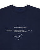 ADER ERROR-TWINKLE HEART LOGO T-SHIRT-BMADFWTS0102NV