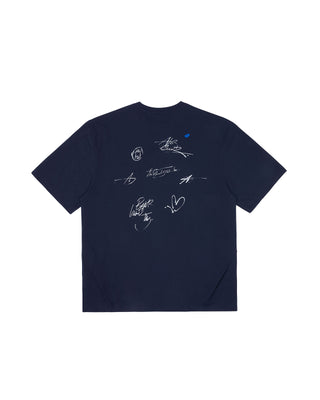 ADER ERROR-TWINKLE HEART LOGO T-SHIRT-BMADFWTS0102NV