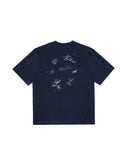 ADER ERROR-TWINKLE HEART LOGO T-SHIRT-BMADFWTS0102NV
