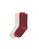 ADIDAS-WALES BONNER CHECK 2 PACK SOCKS-KG4888