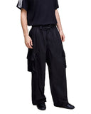 ADIDAS-Y-3 NYLON WIRED 3 STRIPES CARGO PANTS-KF1087