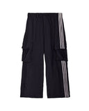 ADIDAS-Y-3 NYLON WIRED 3 STRIPES CARGO PANTS-KF1087