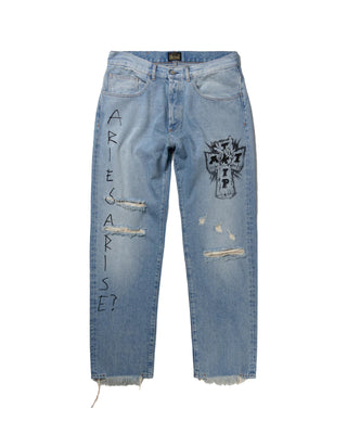 ARIES-METAL TRIP BATTEN JEAN - FUAR31323