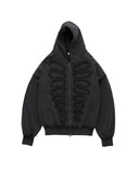 AVAVAV-SHOLDERLESS HOODIE WITH CUT-OUT APPLICATION-BLACK-S26N1036