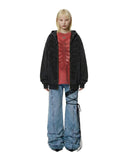 AVAVAV-SHOLDERLESS HOODIE WITH CUT-OUT APPLICATION-BLACK-S26N1036