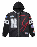 AWAKE NY-HEADCRACK CHAMPS JERSEY ZIP HOOD -BLACK-AWK-SP26-HD005