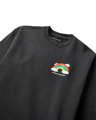 BIANCA CHANDON-CLOUDY RAINBOW CREWNECK-VINTAGE BLACK