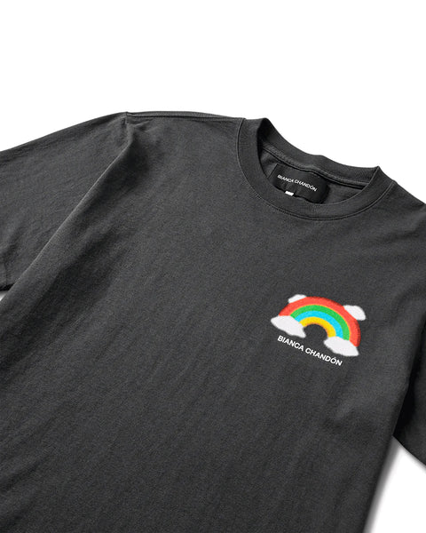 BIANCA CHANDON-CLOUDY RAINBOW T-SHIRT -VINTAGE BLACK