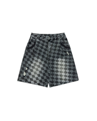 ADER ERROR - BMADSSJE0201GR : TENIT SHORTS JEANS GREY