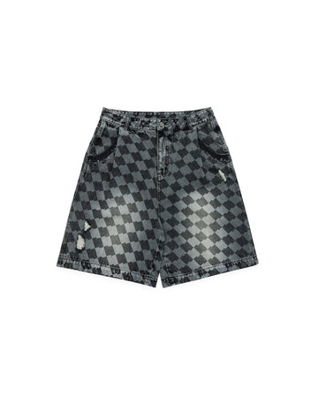 ADER ERROR - BMADSSJE0201GR : TENIT SHORTS JEANS GREY
