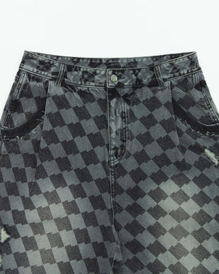 ADER ERROR - BMADSSJE0201GR : TENIT SHORTS JEANS GREY