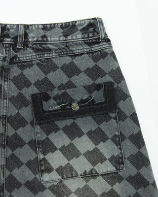 ADER ERROR - BMADSSJE0201GR : TENIT SHORTS JEANS GREY