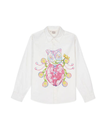 BRAIN DEAD-GASPAR HEART BUTTON UP SHIRT-BD25T24004605WH01