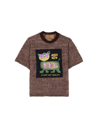 BRAIN DEAD-MINZIE SHORT SLEEVE SWEATER-BDF25T19004618GR27