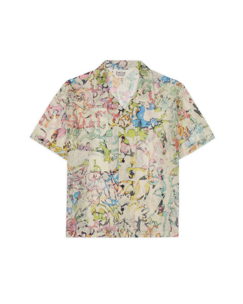BRAIN DEAD-STU SHORT SLEEVE BUTTON UP-BDS25T05004290WH07