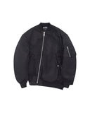CDG BLACK-ASYMETRIC BOMBER JACKET BLACK-1P-J011-052-1