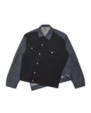 CDG BLACK-BIAS CUT DENIM JACKET-1Q-J003-052-1