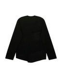 CDG BLACK-CONTRAST KNIT SWEATER-N003-052-1