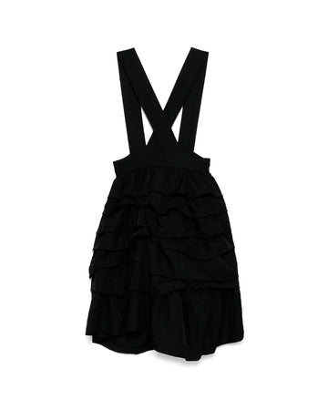 CDG BLACK-RAW EDGE PINAFORE DRESS-10-A003-052-1