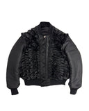 CDG BLACK-REVERSIBLE FRILLED BOMBER JACKET-1O-J014-052-1