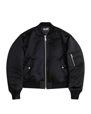 CDG BLACK-REVERSIBLE FRILLED BOMBER JACKET-1O-J014-052-1