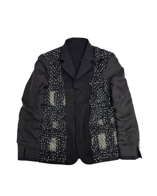 CDG BLACK-REVERSIBLE FRILLED JACKET-1O-J013-052-1