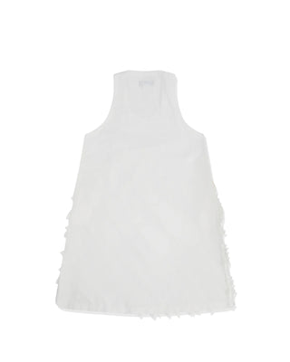 CDG BLACK-TEXTURE SLEEVELESS DRESS WHITE-10-A007-052-1
