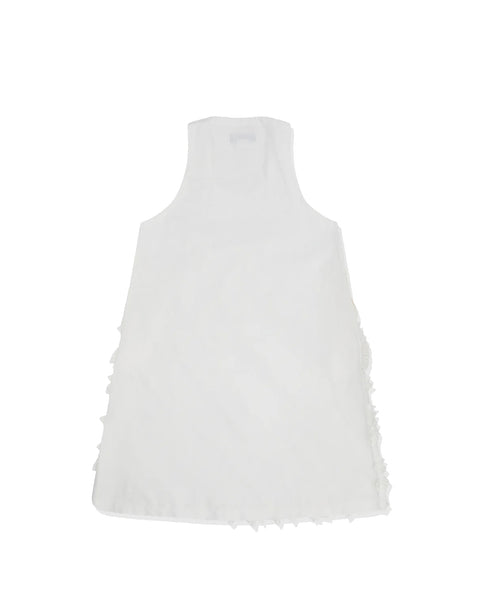 CDG BLACK-TEXTURE SLEEVELESS DRESS WHITE-10-A007-052-1