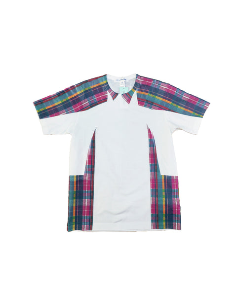 CDG SHIRT-MEN´S TARTAN OVERPRINT TSHIRT-FO-T006-S25
