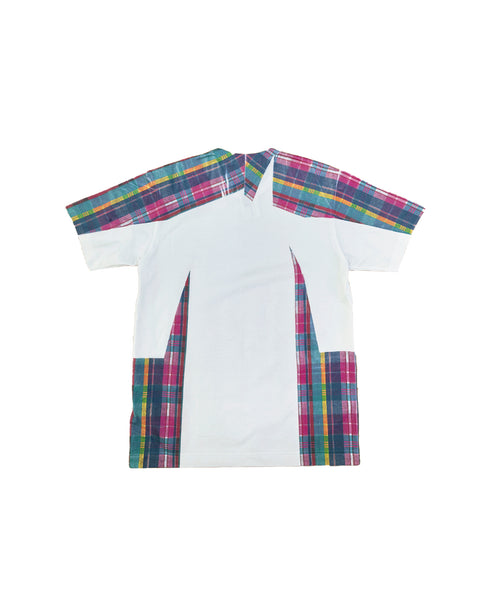 CDG SHIRT-MEN´S TARTAN OVERPRINT TSHIRT-FO-T006-S25