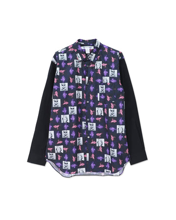 CDG SHIRT-WARHOL SELF PORTRAIT SHIRT-BLACK-FM-B024-S24