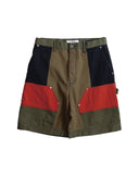 FDMTL-PATCHWORK DOUBLE KNEE SHORTS RINSE-FA26PN22C