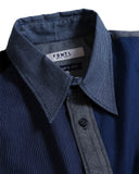 FDMTL-PATCHWORK SHIRT RINSE-FA26SH11R
