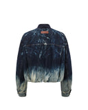FENG CHEN WANG-BLUE TIE-DYE DENIM JACKET