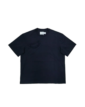 FENG CHEN WANG-DECONSTRUCTED DOUBLE COLLAR TEE