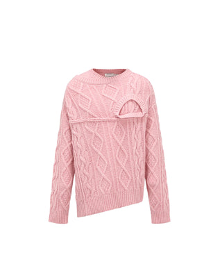 FENG CHEN WANG-DOUBLE COLLER CABLE KNIT JUMPER-FUF16KT04