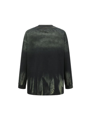 FENG CHEN WANG-GRADIENT TIE-DYE DECONSTRUCTED LONG-SLEEVE T-SHIRT