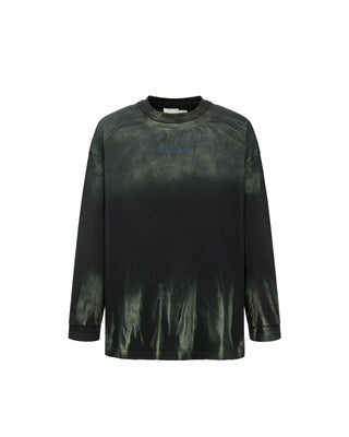 FENG CHEN WANG-GRADIENT TIE-DYE DECONSTRUCTED LONG-SLEEVE T-SHIRT