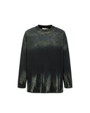 FENG CHEN WANG-GRADIENT TIE-DYE DECONSTRUCTED LONG-SLEEVE T-SHIRT