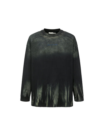 FENG CHEN WANG-GRADIENT TIE-DYE DECONSTRUCTED LONG-SLEEVE T-SHIRT