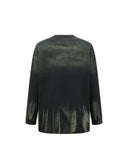 FENG CHEN WANG-GRADIENT TIE-DYE DECONSTRUCTED LONG-SLEEVE T-SHIRT
