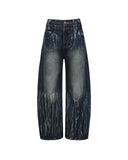 FENG CHEN WANG-GRADIENT TIE-DYE DUAL WAISTBAND JEANS
