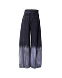 FENG CHEN WANG-GRADIENT TIE DYE DENIM TROUSERS
